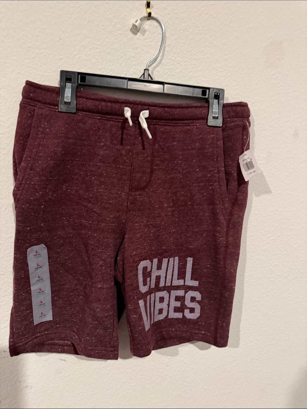 Old Navy Maroon 'Chill Vibes' Drawstring Shorts